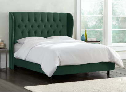 Chesterfield Design Samt Bett Luxus Textil Betten Schlafzimmer Doppel 160x200cm