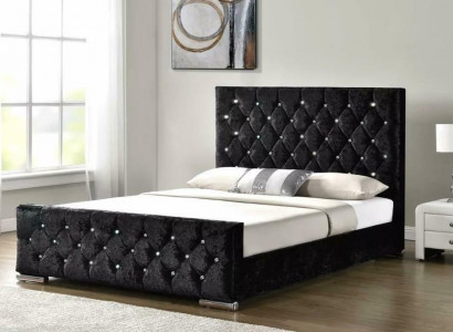Chesterfield Hotel Doppel Leder Bett Schlafzimmer Polster Luxus Betten 140x200cm
