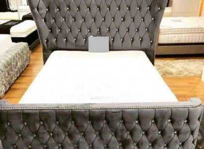 Chesterfield Hotel Doppel Leder Bett Schlafzimmer Polster Luxus Betten 200x200