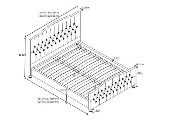 Schlafzimmer Designer Chesterfield Graues Doppelbett Edle Betten