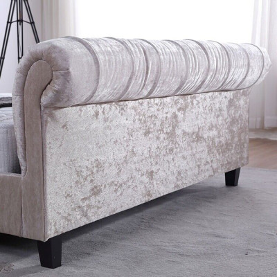 Modernes Beiges Chesterfield Bett Designer Doppelbett Luxus Möbel