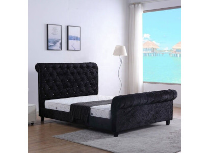 Schwarzes Schlafzimmer Chesterfield Bett Edles Schlafzimmer Bett