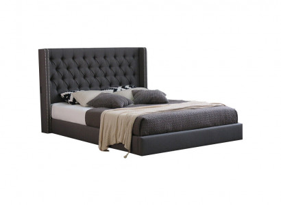 Großes Graues Chesterfield Doppelbett Royale Luxus Betten