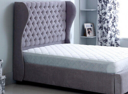 Chesterfield Designer Bett Schlafzimmer Textil Leder Polster 140/160/180/200cm