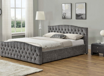 Chesterfield Bett Design Schlafzimmer Englisches Betten 180x200 Textil Polster