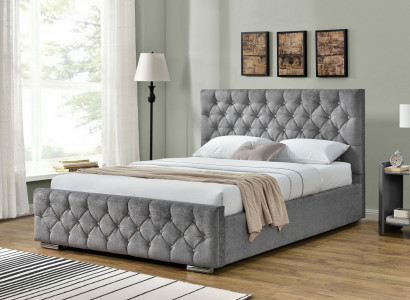 Chesterfield Bett Design Schlafzimmer Englisches Betten 160x200cm Textil Polster