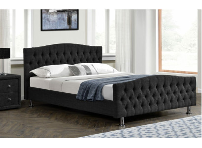 Schwarzes Chesterfield Bett Design Schlafzimmer Englisches Bett