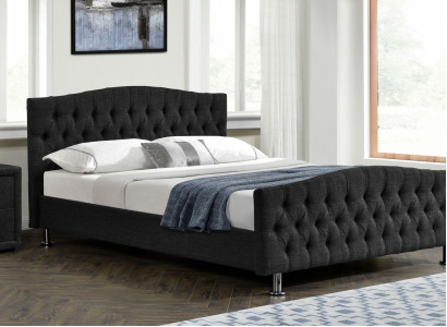 Schwarzes Chesterfield Bett Design Schlafzimmer Englisches Bett
