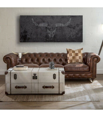 Englische Chesterfield Couch Leder Sofa Couchen Sofas Dreisitzer Braun Rollen