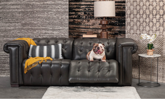 Designer Schwarzes Chesterfield Dreisitzer 3-Sitzer Wohnzimmer Couch