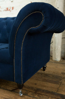 Chesterfield Sofa Samt Viersitzer Design Sofas Polster Couchen Couch Samt 265cm
