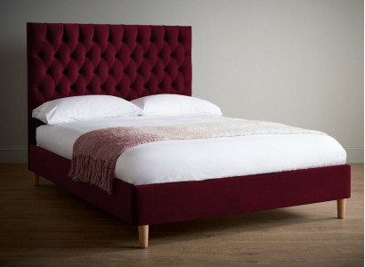 Rotes Chesterfield Bett Polsterbett Doppelbett Betten Big XXL Designer Luxus Bett 
