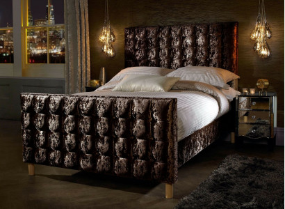 Chesterfield Bett Polsterbett Doppelbett Betten Big XXL Designer Luxus Bett Samt