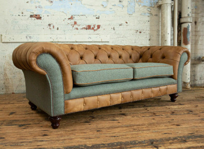 Designer Sofa 3 Sitzer Couch Polster Sofas Stoff Wohnzimmer Textil Couch