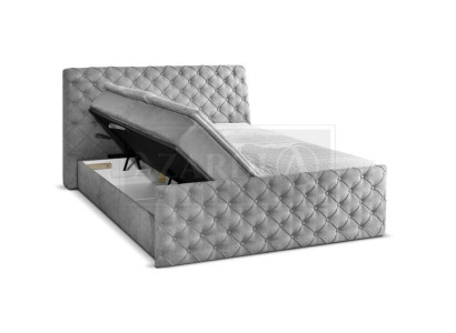 Graues Doppelbett Chesterfield Hotel Betten Designer Schlafzimmer Möbel