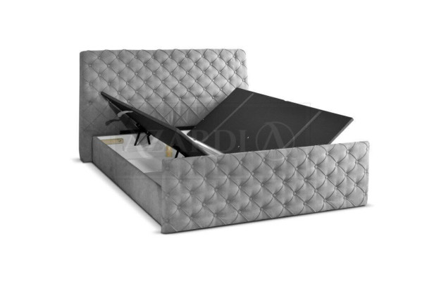 Graues Doppelbett Chesterfield Hotel Betten Designer Schlafzimmer Möbel