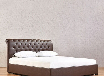 Modernes Braunes Chesterfield Doppelbett Designer Schlafzimmer Bett