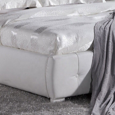 Klassisches Schlafzimmer Bett 160x 200 cm Leder Textil Chesterfield Hotel Betten