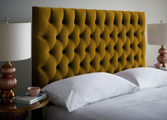Chesterfield Design Polster Englisches 140/160/180x200 Betten Doppelbett Gelb