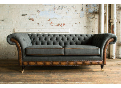 Edler Chesterfield Dreisitzer Wohnzimmer 3-Sitzer Sofa