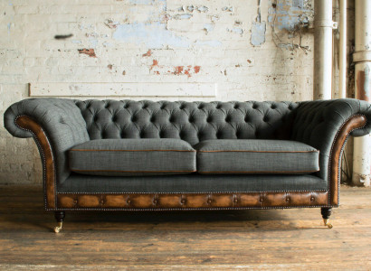 Edler Chesterfield Dreisitzer Wohnzimmer 3-Sitzer Sofa