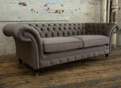 Luxus Tauper Chesterfield Dreisitzer Wohnzimmer 3-er Couch Design Sofa