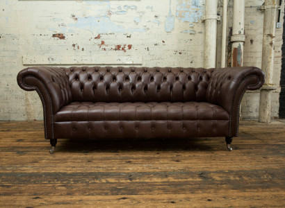 Braunes Chesterfield Sofa Luxus Couch Designer Polster Sofa