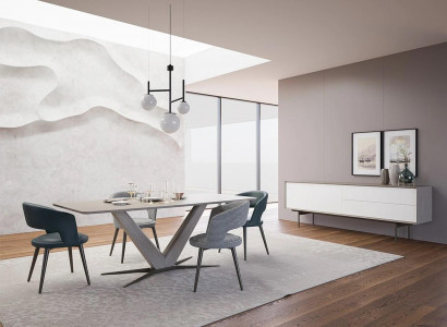  Esszimmer Design Komplett Esstisch Design Einrichtung Sideboard Set Stühle 4x