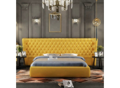 XXL Big Wand Paneel Bett Chesterfield Hotel Luxus Design Betten 200x200cm Neu