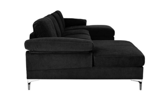Grünes U-Form Ecksofa Wohnlandschaft Couch Eckgarnitur Design