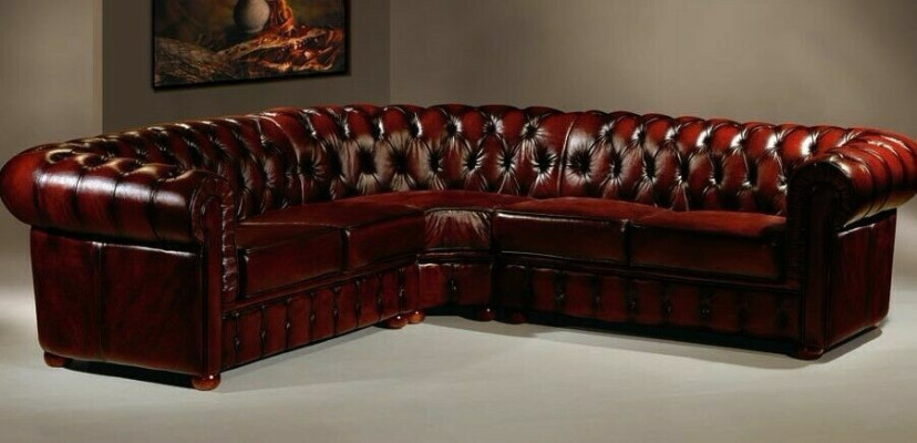 Chesterfield Ecksofa Eckcouch Designer Sofa Couch Samt Ledersofa