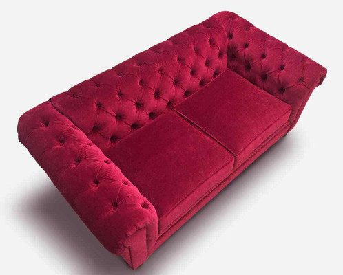 Chesterfield Luxus Sofa Couch Polster Sitz Leder Garnitur 2+1 Sitzer Couchen Neu