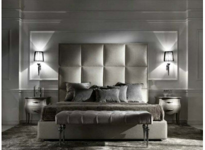 Doppelbett Betten Textil Designer Ehe Modernes Bett Schlafzimmer Polster Textil