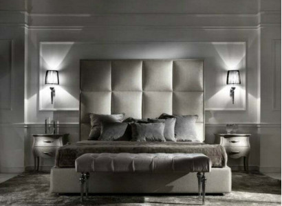 Doppelbett Betten Textil Designer Ehe Modernes Bett Schlafzimmer Polster Textil