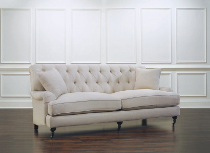 Moderner Weißer Chesterfield Dreisitzer Luxus 3-Sitzer Couch