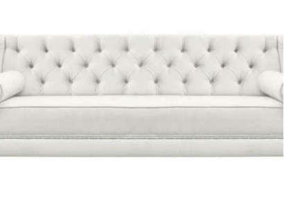 Dreisitzer Stoff Wohnzimmer weiß Couchen Polster Sofa Sofas Chesterfield couch