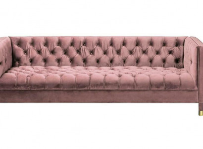 Chesterfield Sofa Rosa Möbel 4 sitzer Sofas Textil Stoff Couchen xxl big 230cm