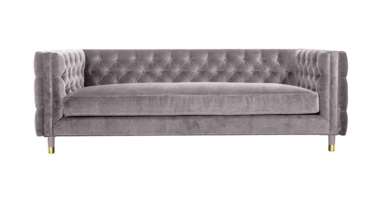 Chesterfield Sofa Taupe Möbel 4 sitzer Neu xxl Big Textil Stoff Couchen Polster