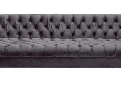 Anthrazit Chesterfield Sofa Kreative Möbel 4-Sitzer Sofas Textil Couchen