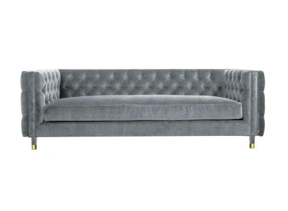 Grau Textil Stoff Couchen Kreative Möbel 4 sitzer Neu Chesterfield Sofa xxl Big