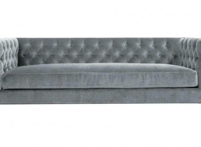 Grau Textil Stoff Couchen Kreative Möbel 4 sitzer Neu Chesterfield Sofa xxl Big