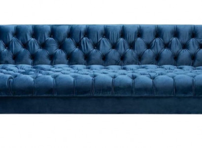 Chesterfield Sofa Blaue Sofas Stoff Couchen Kreative Möbel 4-Sitzer