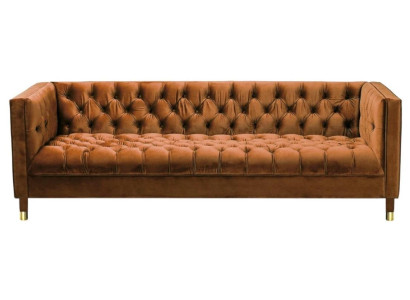 OrangesSofa Chesterfield Couch Textil Stoff Couchen Luxus Möbel 4-Sitzer