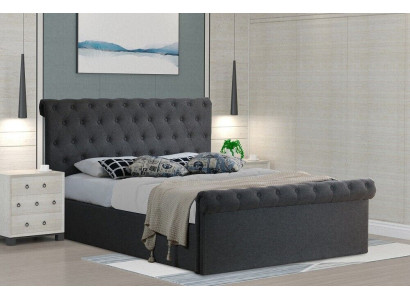 Chesterfield Klassisches Design Bett Polster Betten Textil 140x200cm