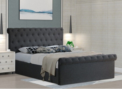 Chesterfield Klassisches Design Bett Polster Betten Textil 140x200cm