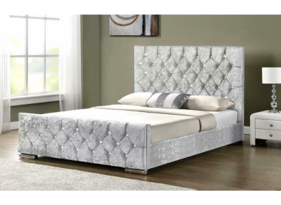 Designer weißes Chesterfield Doppelbett Luxus Schlafzimmer Betten