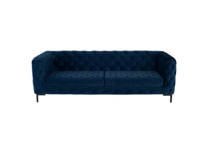 Stilvoller Blauer Chesterfield 3-Sitzer Wohnzimmer Luxus Couch