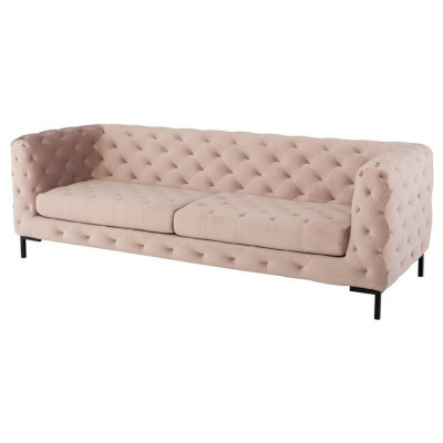 Chesterfield Sofa Couch Polster Stoff Leder Couchen Polster Garnitur 3 Sitzers