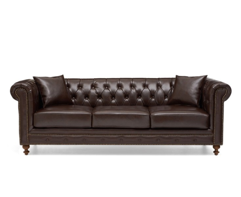 Chesterfield Sofa Couch Polster Stoff Leder Couchen Polster Garnitur 3 Sitzer