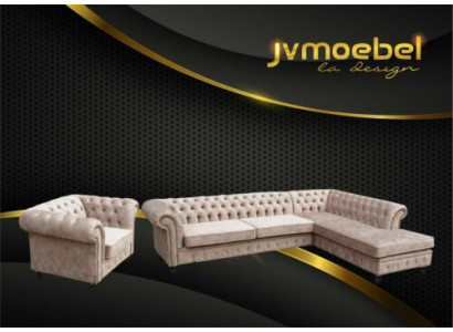 Chesterfield Klassische Wohnzimmer Möbel Ecksofa Sofa Couch Polster